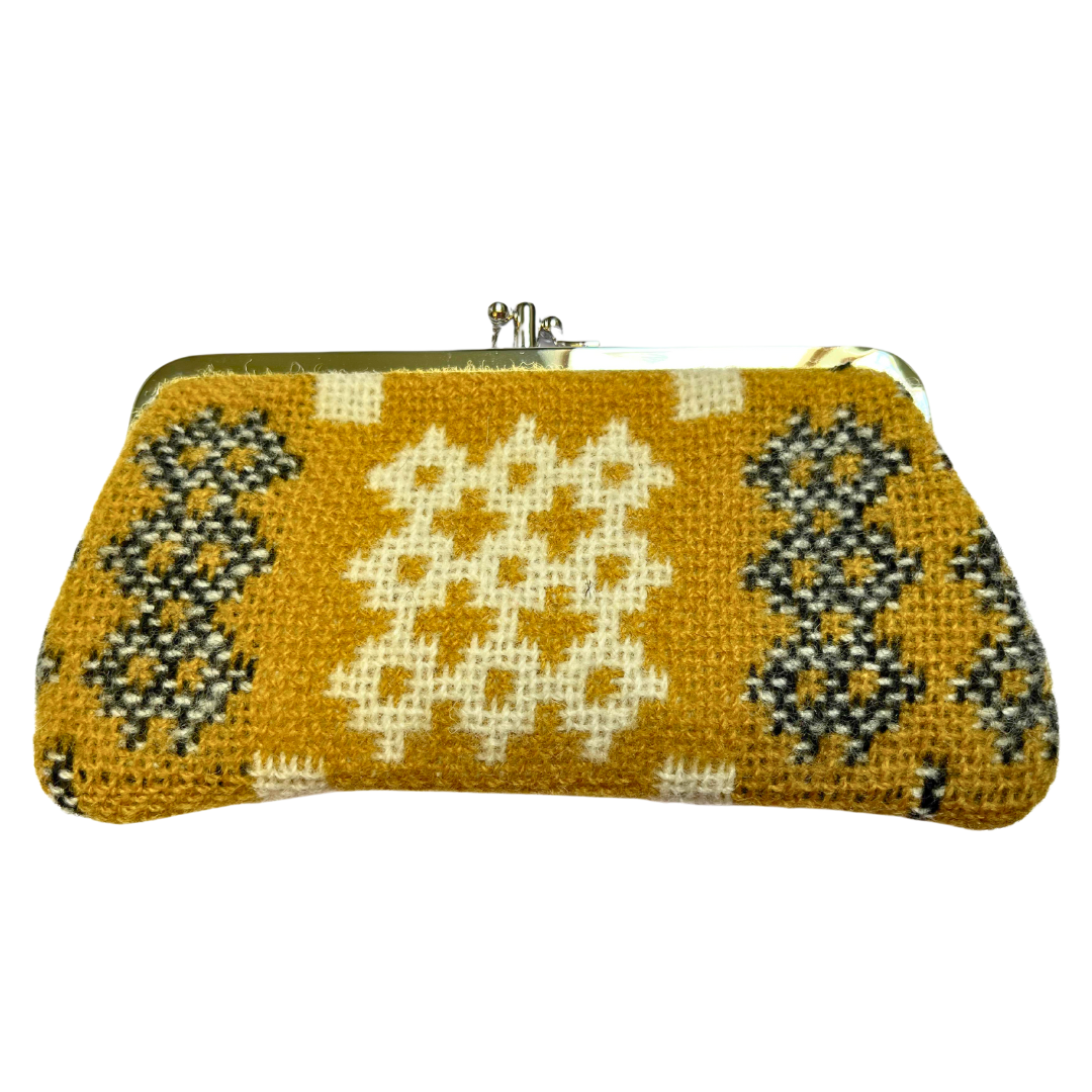 Welsh Tapestry Large Coin Purse - Golden