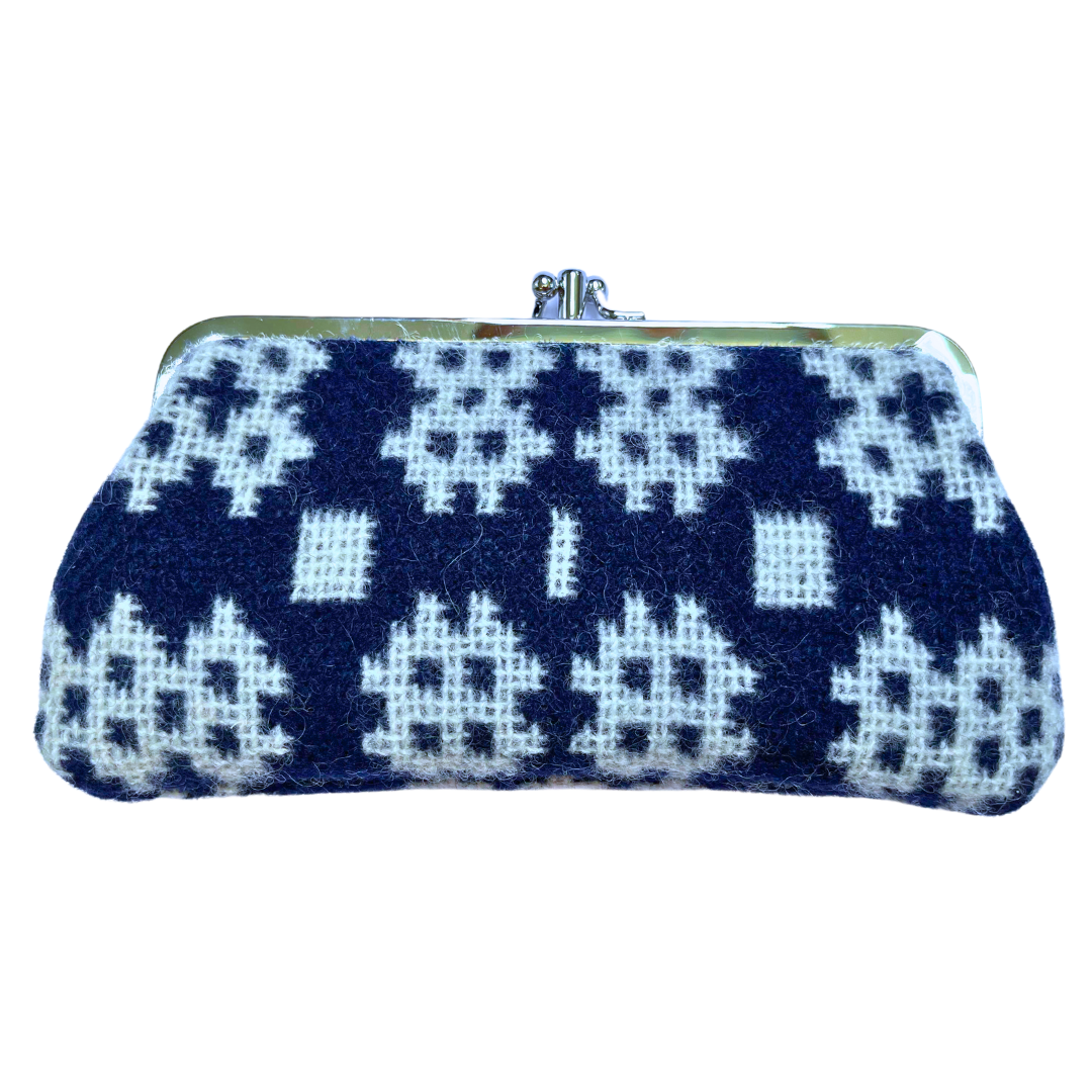 Welsh Tapestry Large Coin Purse - Navy Blue