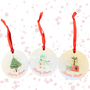 Metal 'Nadolig Llawen' Christmas Decoration - Set of 3