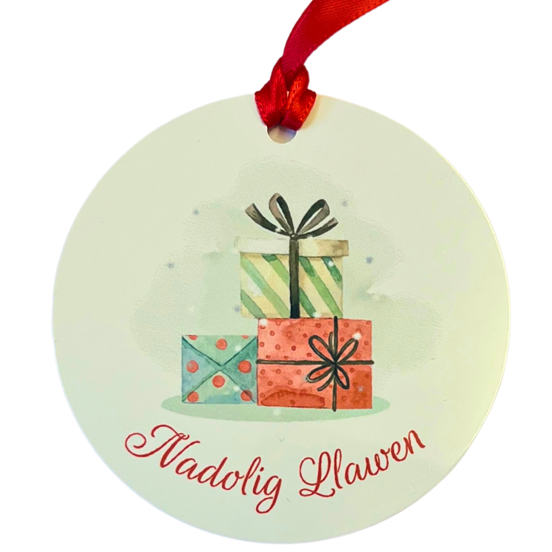 Metal 'Nadolig Llawen' Christmas Decoration - Gifts