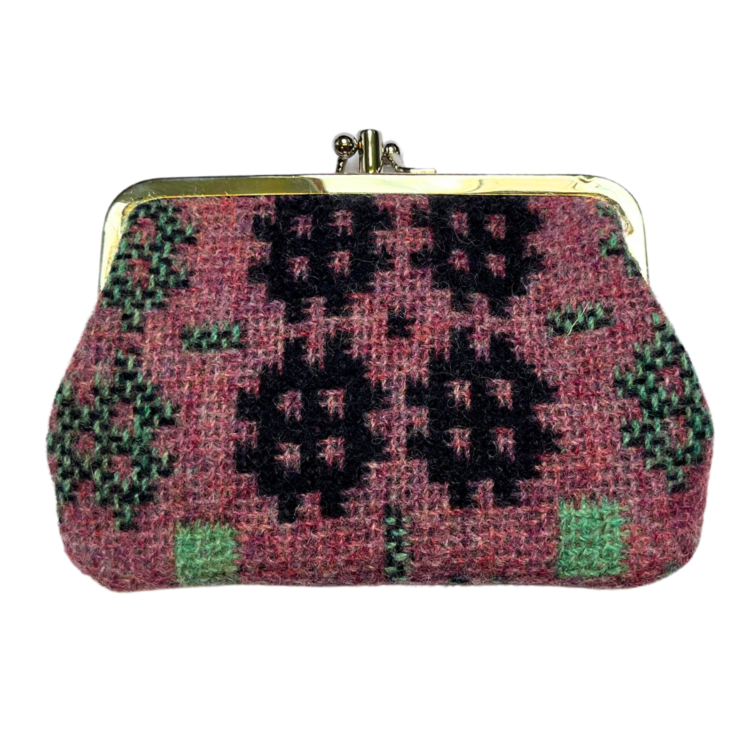 Pink Welsh Tapestry Small Coin Purse - Amaranth