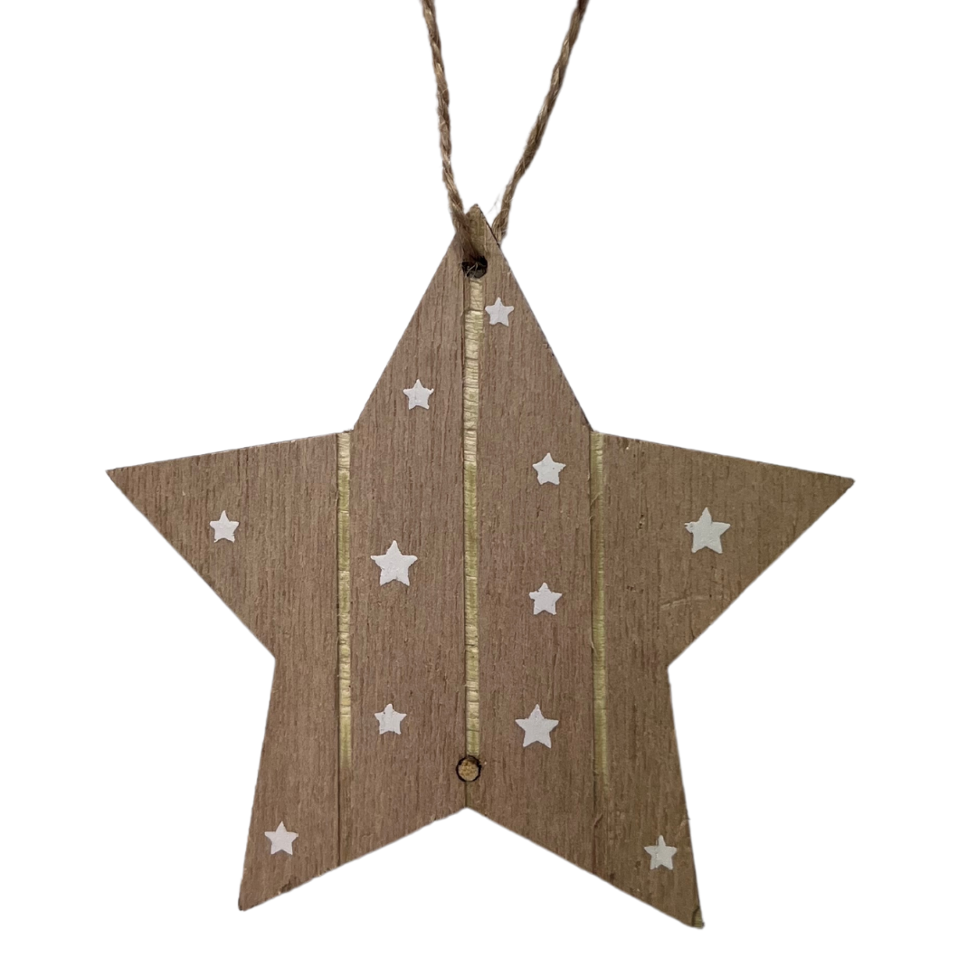 Wooden Star Christmas Decoration