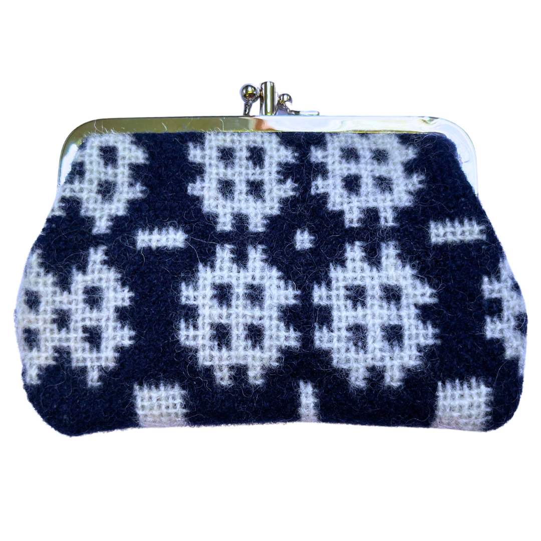 Navy Blue Welsh Tapestry Small Coin Purse