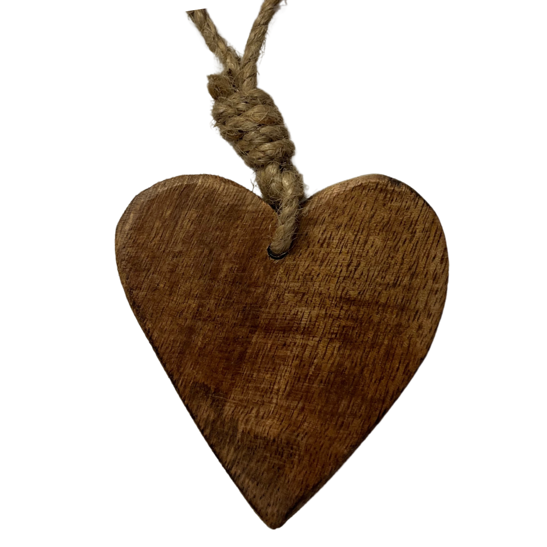 Wooden Hanging Heart