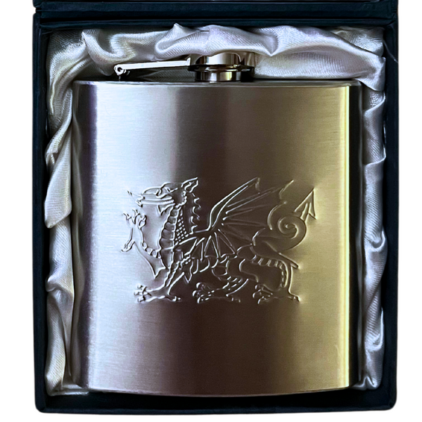 6oz Welsh Dragon Hip Flask