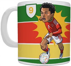 Brennan Johnson Welsh Football Player Mugs - Mugbys