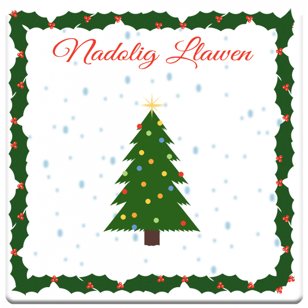 'Nadolig Llawen' Christmas Tree Coaster