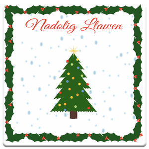 'Nadolig Llawen' Christmas Tree Coaster