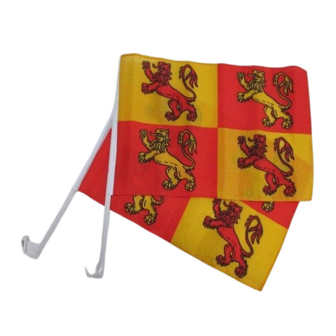 Owain Glyndŵr Car Flags (Pack of 2) - Welsh Flags