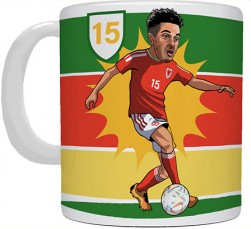 Ethan Ampadu Welsh Football Player Mugs - Mugbys