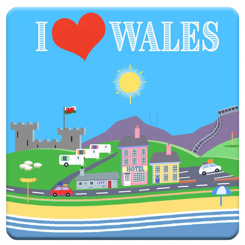 I Heart Wales Coaster