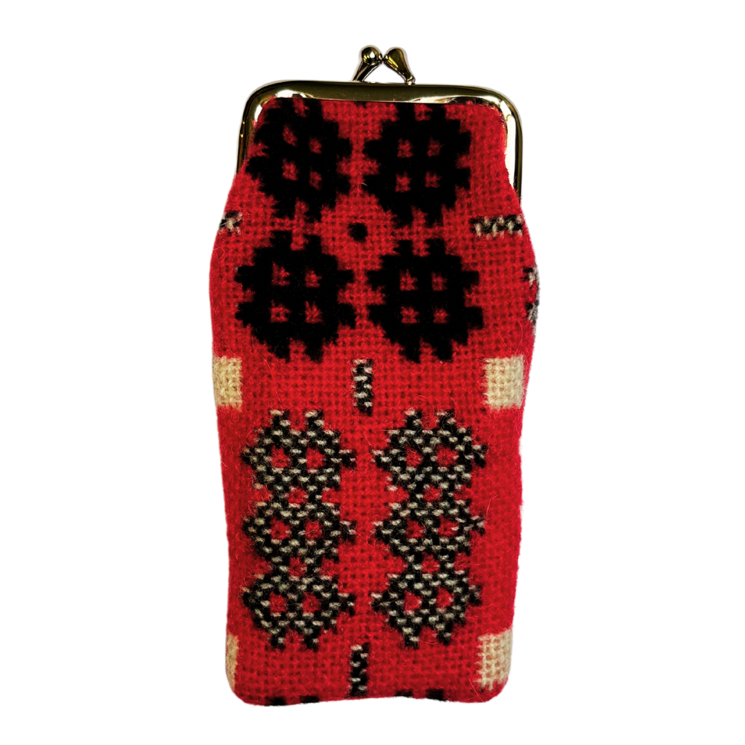 Welsh Tapestry Glasses Case - Red