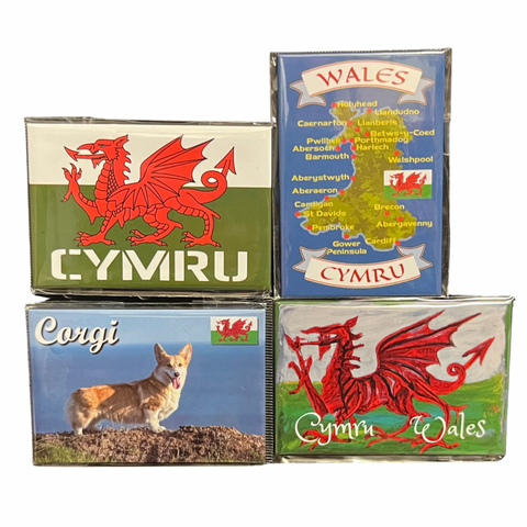 Welsh Corgi Wales Magnet Set - Pack of 4 Magnets