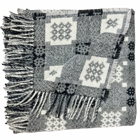 Rhydowen - Dark Grey Welsh Tapestry Throw