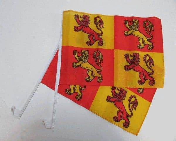 Owain Glyndŵr Car Flags (Pack of 2) - Welsh Flags