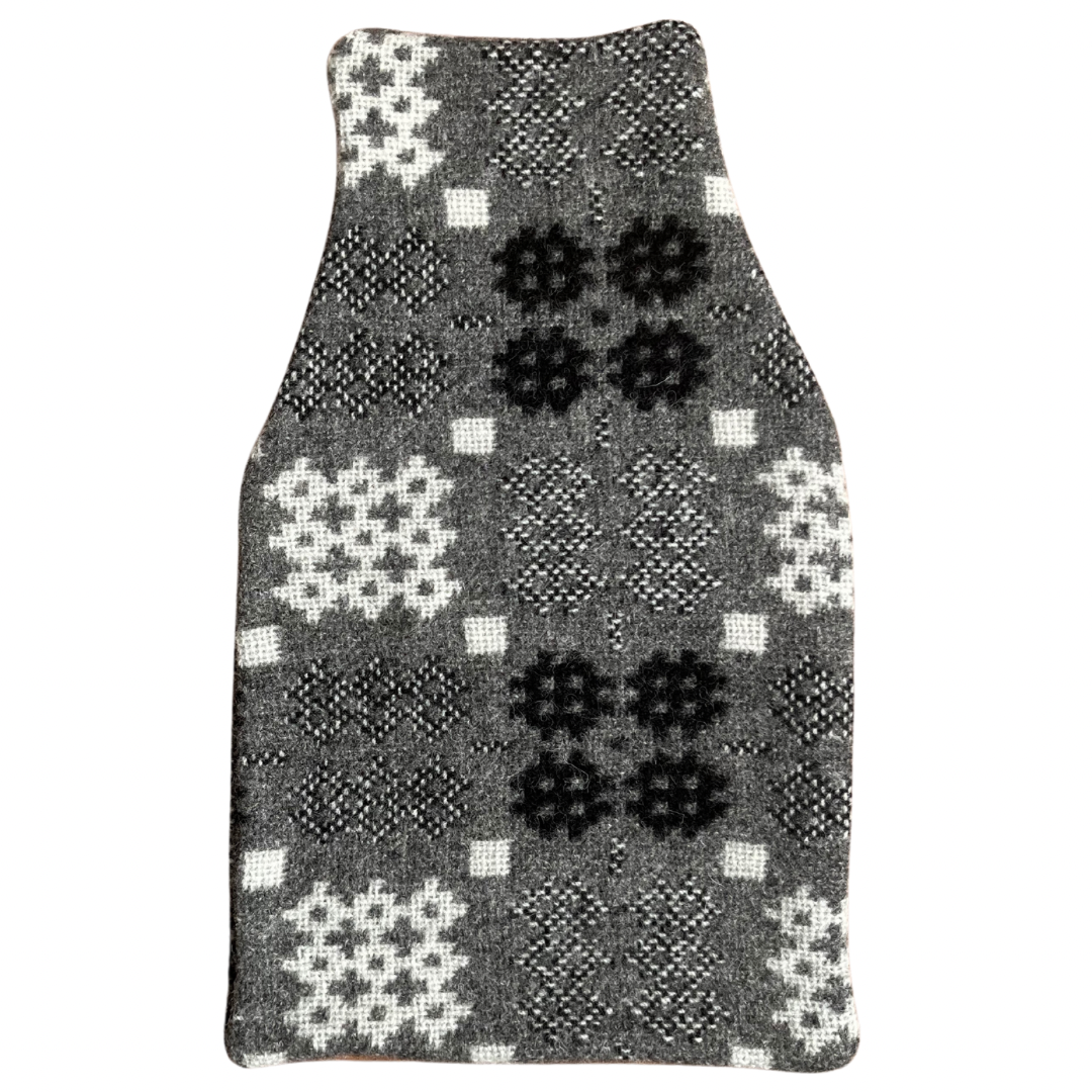 Welsh Tapestry Hot Water Bottle Cover - Grey