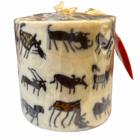 African Animals Pillar Candle