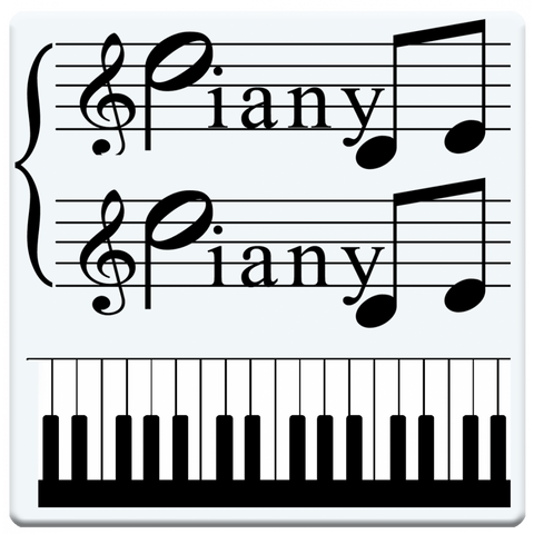 'Pianydd' (Pianist) Coaster