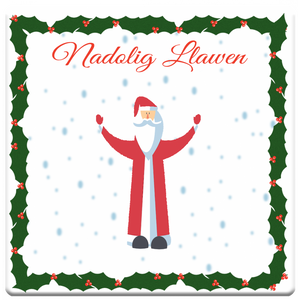 'Nadolig Llawen' Father Christmas Coaster