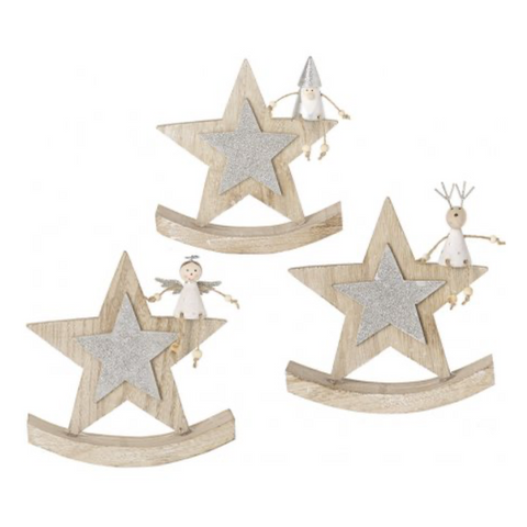 Rocking Star Wooden Decorations