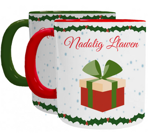 Christmas Present 'Nadolig Llawen' Mug - Mugby