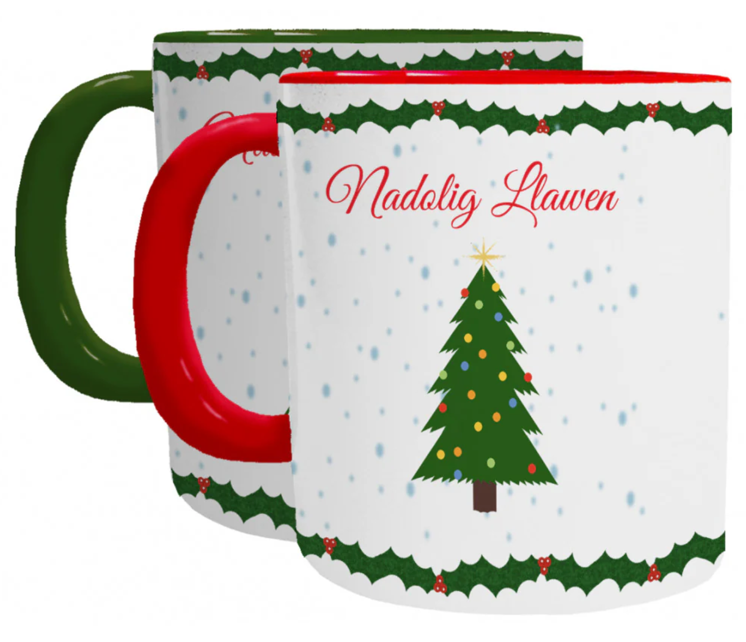 Christmas Tree 'Nadolig Llawen' Mug - Mugby