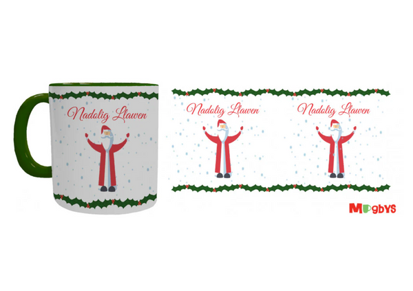 Father Christmas 'Nadolig Llawen' Mug - Mugby