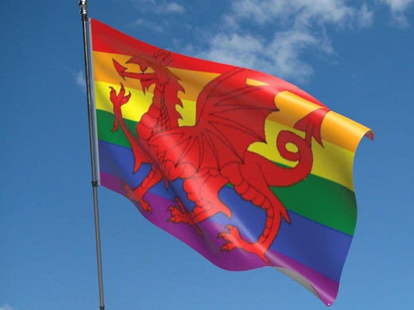 Rainbow Welsh Flag 5' x 3' - Welsh Flags