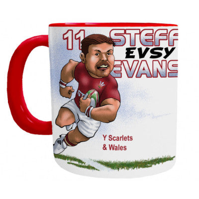 Steff Evs Mug - Wales Rugby Player Mug - Mugbys