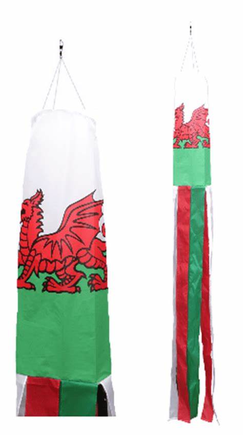 60" Welsh Flag Windsock - Welsh Flags