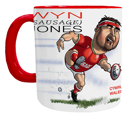 Wyn Jones Mug - Wales Rugby Player Mug - Mugbys