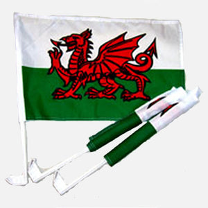 Wales Car Flags (Pack of 2) - Welsh Flags